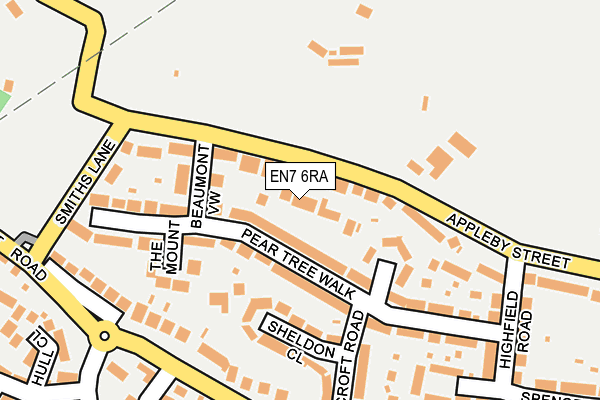 EN7 6RA map - OS OpenMap – Local (Ordnance Survey)
