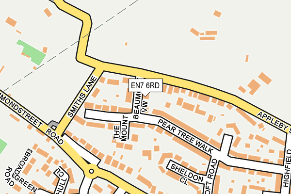 EN7 6RD map - OS OpenMap – Local (Ordnance Survey)