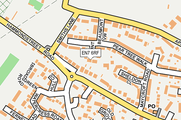 EN7 6RF map - OS OpenMap – Local (Ordnance Survey)