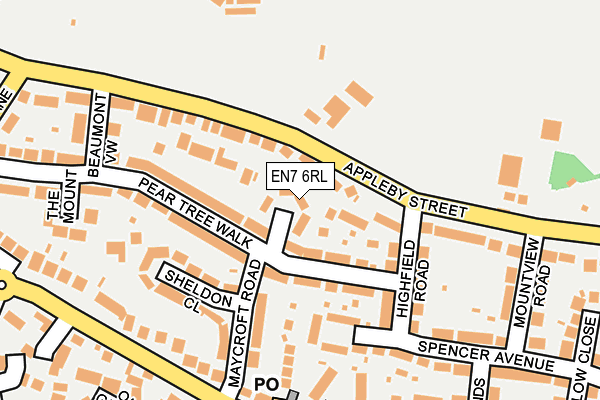 EN7 6RL map - OS OpenMap – Local (Ordnance Survey)