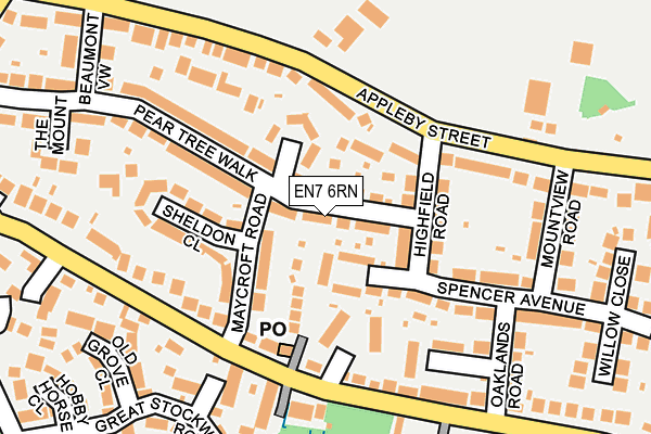 EN7 6RN map - OS OpenMap – Local (Ordnance Survey)