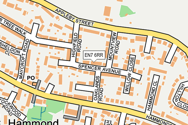 EN7 6RR map - OS OpenMap – Local (Ordnance Survey)
