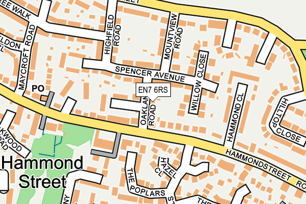 EN7 6RS map - OS OpenMap – Local (Ordnance Survey)