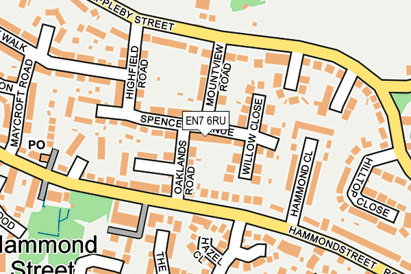 EN7 6RU map - OS OpenMap – Local (Ordnance Survey)