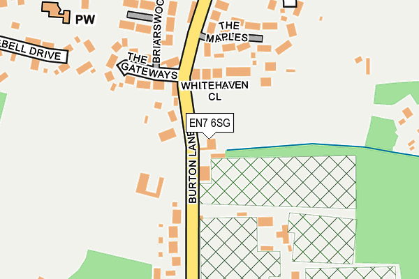 EN7 6SG map - OS OpenMap – Local (Ordnance Survey)