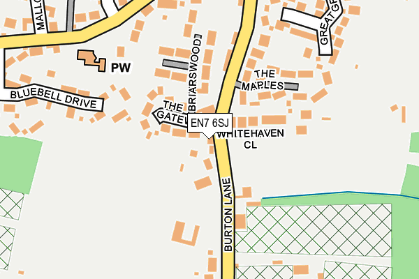 EN7 6SJ map - OS OpenMap – Local (Ordnance Survey)