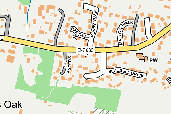 EN7 6SS map - OS OpenMap – Local (Ordnance Survey)