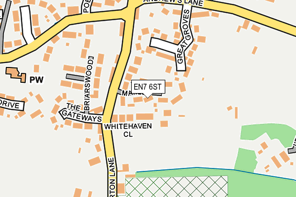 EN7 6ST map - OS OpenMap – Local (Ordnance Survey)