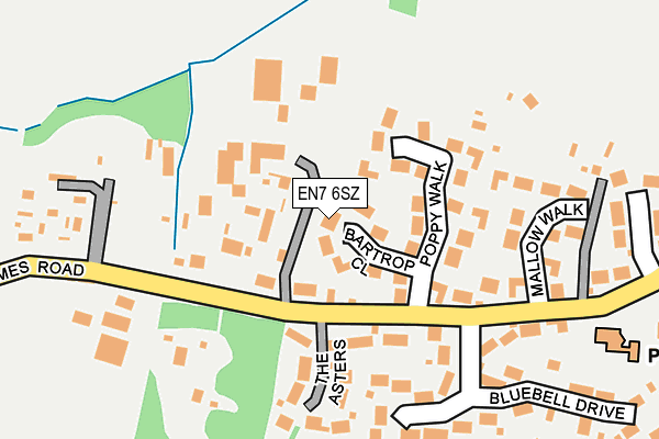 EN7 6SZ map - OS OpenMap – Local (Ordnance Survey)