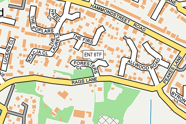 EN7 6TF map - OS OpenMap – Local (Ordnance Survey)