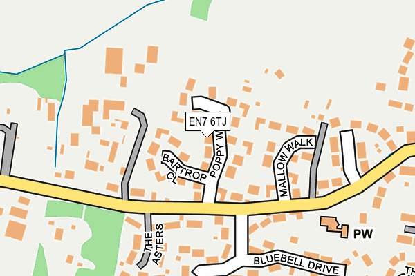 EN7 6TJ map - OS OpenMap – Local (Ordnance Survey)