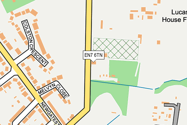 EN7 6TN map - OS OpenMap – Local (Ordnance Survey)