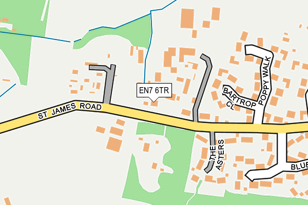 EN7 6TR map - OS OpenMap – Local (Ordnance Survey)