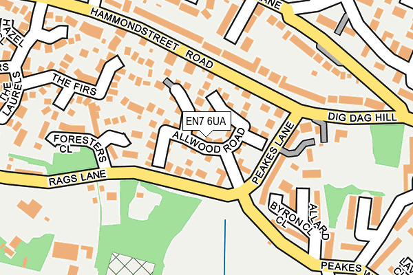 EN7 6UA map - OS OpenMap – Local (Ordnance Survey)