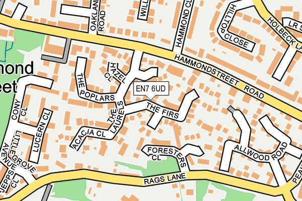 EN7 6UD map - OS OpenMap – Local (Ordnance Survey)