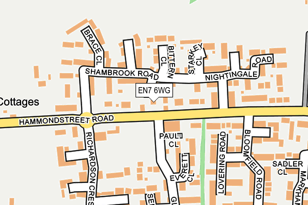 EN7 6WG map - OS OpenMap – Local (Ordnance Survey)