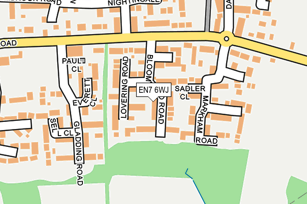 EN7 6WJ map - OS OpenMap – Local (Ordnance Survey)