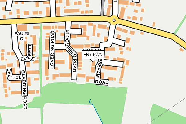 EN7 6WN map - OS OpenMap – Local (Ordnance Survey)
