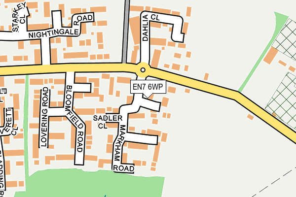 EN7 6WP map - OS OpenMap – Local (Ordnance Survey)