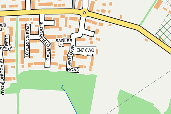 EN7 6WQ map - OS OpenMap – Local (Ordnance Survey)