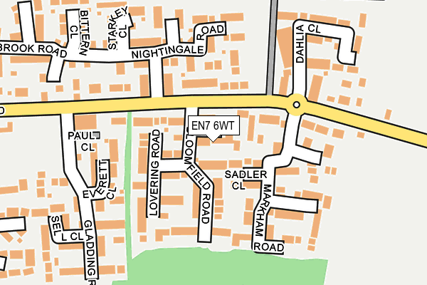 EN7 6WT map - OS OpenMap – Local (Ordnance Survey)