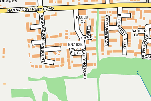 EN7 6XE map - OS OpenMap – Local (Ordnance Survey)