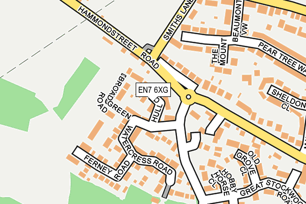 EN7 6XG map - OS OpenMap – Local (Ordnance Survey)