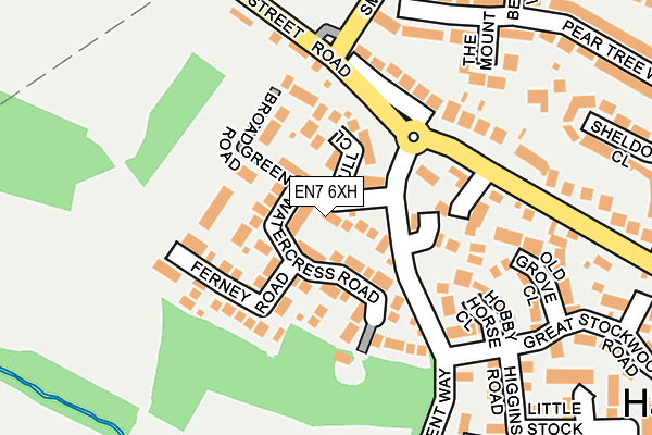 EN7 6XH map - OS OpenMap – Local (Ordnance Survey)