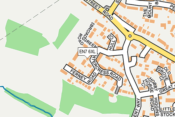 EN7 6XL map - OS OpenMap – Local (Ordnance Survey)