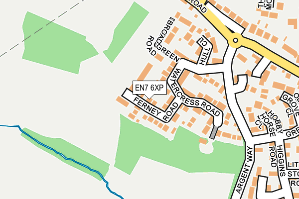 EN7 6XP map - OS OpenMap – Local (Ordnance Survey)