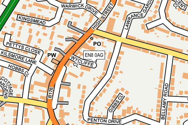 EN8 0AG map - OS OpenMap – Local (Ordnance Survey)