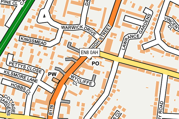 EN8 0AH map - OS OpenMap – Local (Ordnance Survey)