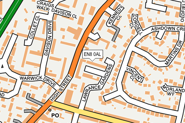 EN8 0AL map - OS OpenMap – Local (Ordnance Survey)