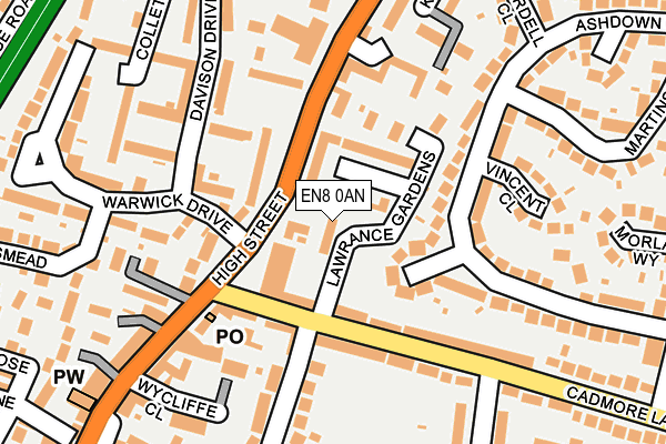 EN8 0AN map - OS OpenMap – Local (Ordnance Survey)