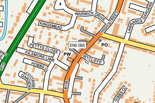 EN8 0BS map - OS OpenMap – Local (Ordnance Survey)