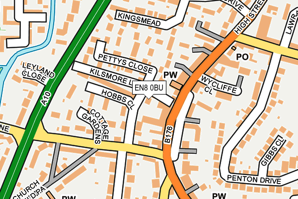 EN8 0BU map - OS OpenMap – Local (Ordnance Survey)