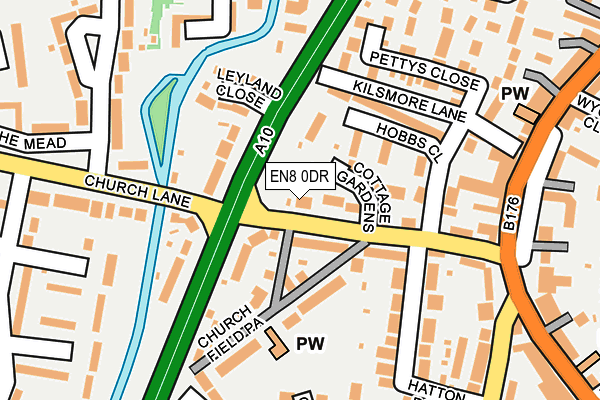 EN8 0DR map - OS OpenMap – Local (Ordnance Survey)