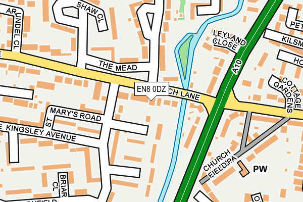 EN8 0DZ map - OS OpenMap – Local (Ordnance Survey)