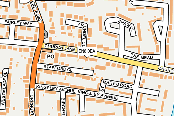 EN8 0EA map - OS OpenMap – Local (Ordnance Survey)