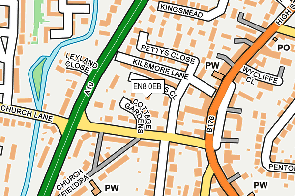 EN8 0EB map - OS OpenMap – Local (Ordnance Survey)