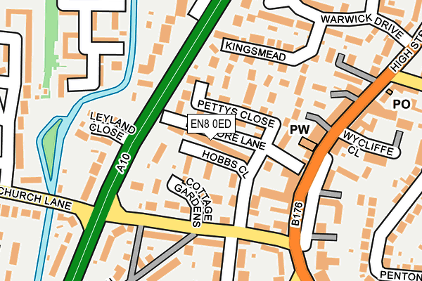 EN8 0ED map - OS OpenMap – Local (Ordnance Survey)