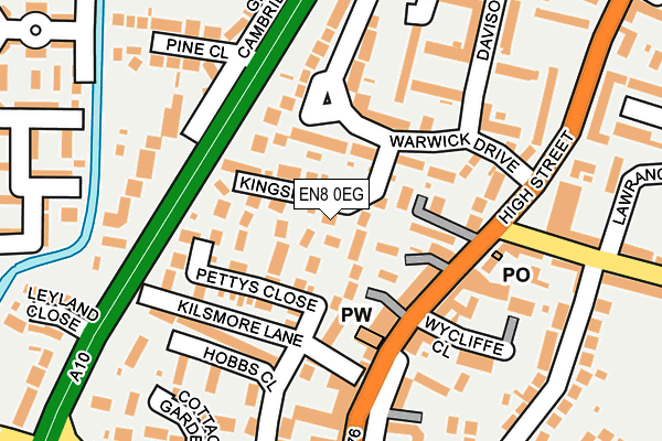 EN8 0EG map - OS OpenMap – Local (Ordnance Survey)
