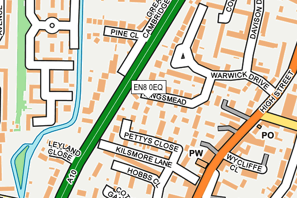 EN8 0EQ map - OS OpenMap – Local (Ordnance Survey)