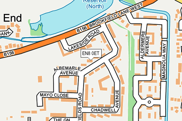 EN8 0ET map - OS OpenMap – Local (Ordnance Survey)