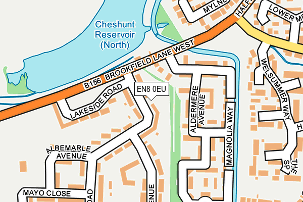 EN8 0EU map - OS OpenMap – Local (Ordnance Survey)