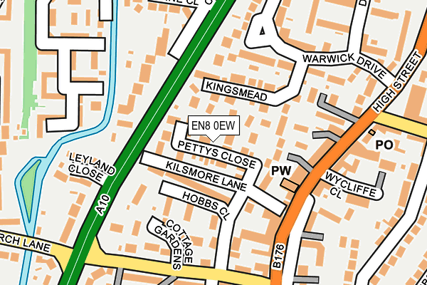 EN8 0EW map - OS OpenMap – Local (Ordnance Survey)