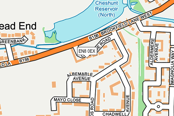 EN8 0EX map - OS OpenMap – Local (Ordnance Survey)