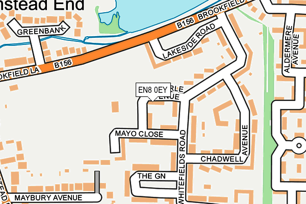 EN8 0EY map - OS OpenMap – Local (Ordnance Survey)