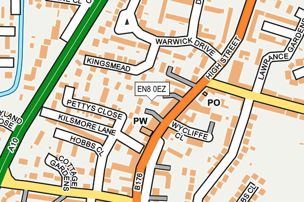 EN8 0EZ map - OS OpenMap – Local (Ordnance Survey)