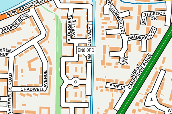 EN8 0FD map - OS OpenMap – Local (Ordnance Survey)
